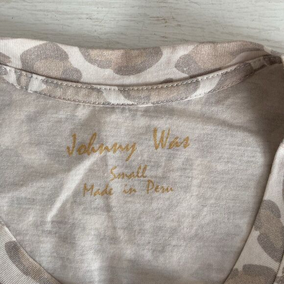 Johnny Was Womens Pima Cotton Animal Print Floral Butterfly T-Shirt Size Small - Picture 8 of 8